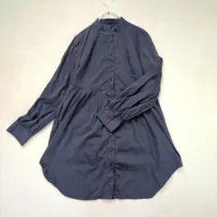 ピアッツァセンピオーネ シャツワンピース ストライプチュニック ストレッチ