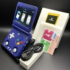 月末セール★新品Anbernic RG34XXSP インディゴ OS64GB付属