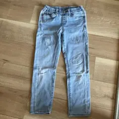 120 キッズ用　ダメージジーンズ　デニム　ユニクロ