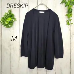 【DRESKIP】ドレスキップ　レディース　カーディガン　七分袖　ネイビー　M