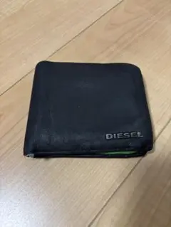 DIESEL 二つ折り財布 黒/緑