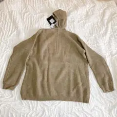 ❣️人気❣️ フードZIPUPニット メンズニット 秋冬 きれいめ