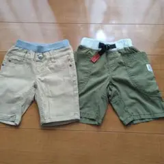 キッズ　子ども用 ハーフパンツ　半ズボン　100cm　2枚セット