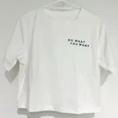 白 ミニT メッセージTシャツ Sサイズ