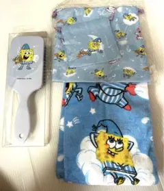 新品⭐️スポンジボブ　ブラシ　タオル　巾着2枚　セット390