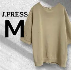ジェイプレス カットソー 半袖 5分袖 イエロー 黄色 M サマーニット