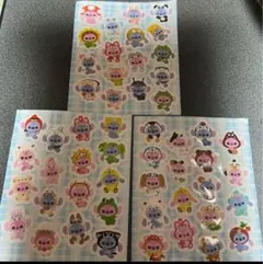 ・新品未使用 シール スティッチ ステッカー キャラクター 3セット52枚