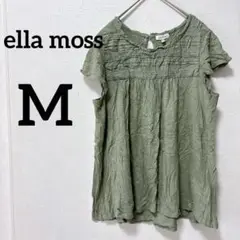 ella moss【Ｍ】 トップス 半袖 エラモス レース くすみグリーン