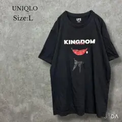 ユニクロ キングダム【メンズL】プリントTシャツ 半袖 王騎将軍 ブラック