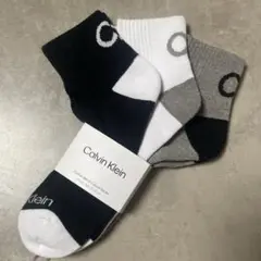 Calvin Klein ショート丈ソックス 3足セット　3色25-27cm