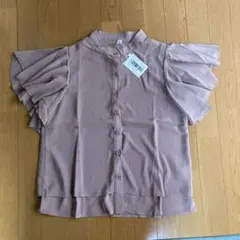 モカ色　涼しげブラウス
