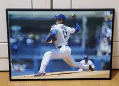 ドジャース大谷翔平 2025年MLB投手復活！A3サイズポスターフレーム付き②