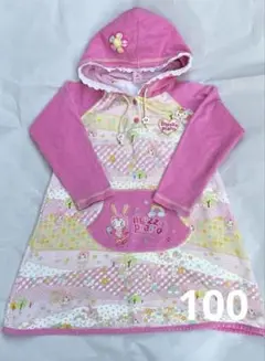 メゾピアノ　パーカーワンピース　100