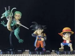 希少！ ドラゴンボール×ワンピース 夢のフュージョンフィギュア 3点