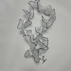 パール付きシアーリボンショルダーストラップ