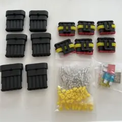 6セット　車　バイク　コネクタ　防水 黒 オス＆メス