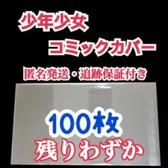単行本 少年少女コミック 透明 漫画ブックカバー クリアブックカバー 100枚