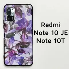 Redmi Note10JE 10T カバー 紫 花