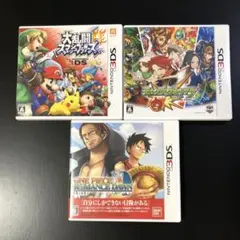 【3DSソフト3本セット】ワンピース・大乱闘スマッシュブラザーズ ・モンスト