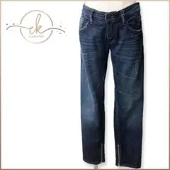 美品 DIESEL チェーン装飾バイカーデニムパンツ インディゴ W28/L