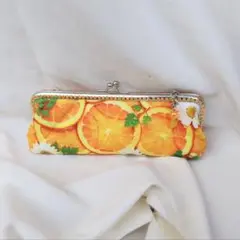 アスティンムーラー☆美味しそうなオレンジ☆がま口☆メガネケース/ペンケース