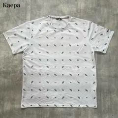 ケイパ【3L】スポーツTシャツ 総柄プリント メッシュ 吸汗速乾 USAモチーフ