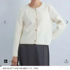 グリーンレーベル　ブリスタージャカード メタルドット カットソー　カーディガン