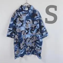 人気完売品 GU×1MW by SOPH.コラボ オープンカラーシャツ カモ柄