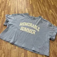 GU グラフィックTシャツ サイズ140水色