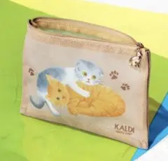 KALDI カルディ メッシュ ポーチ ネコ ねこ 猫 ネコの日バッグ 2025