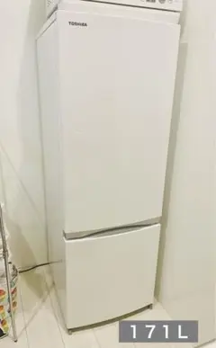 東芝 2ドア冷凍冷蔵庫 シェルホワイト 171L /右開きGR-M17BS(W) 中古 東芝 171L 2ドア冷蔵庫 2017年製 ホワイト 新生活 二人