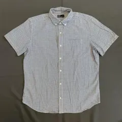 【美品】GAP ギンガムチェック半袖シャツ　Mサイズ ボタンダウン