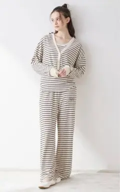 即日発送！新品未使用リボン柄プルオーバー & ロングパンツ セット オフホワイト リボン柄プルオーバー&ロングパンツセット オフホワイト - メルカリ