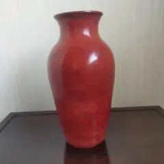 中国 乾隆硝子 朱色 赤色 花瓶 ガラス 中国 乾隆硝子 朱色 赤色 花瓶 ガラス