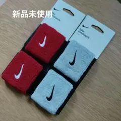 【新品未使用】４個セット★Nike リストバンド レッド　グレー