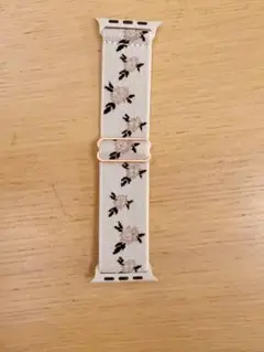 Apple Watch バンド ホワイト 花柄