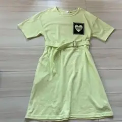 ALGY ベルト付きワンピース 150cmサイズ ライムグリーン
