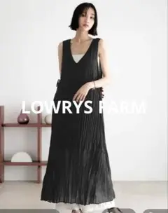 LOWRYS FARM クリンクルノースリーブワンピース　美品