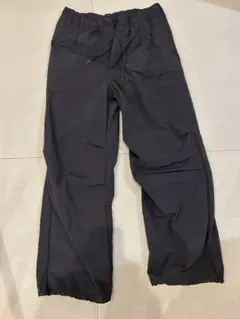【美品】GU ナイロンジップパラシュートパンツ　ブラック　M