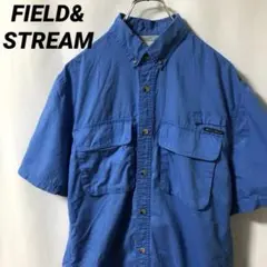 N-4724 FIELD&STREAM アメリカ古着 フィッシングシャツ 半袖M