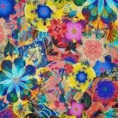 USAコットンVenice Packed Flowers Multi