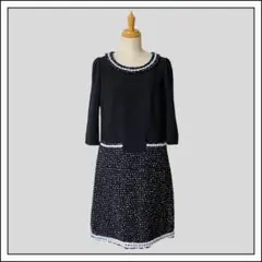 【TO BE CHIC】 大きいサイズ コンビデザインワンピース