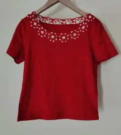 KOJI WATANABE STYLE 赤刺繍付き半袖TシャツMサイズ#25