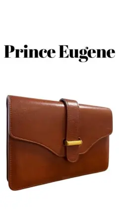 Prince Eugene ブラウン クラッチバッグ　収納ストラップ付き　希少
