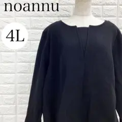ノアンヌ プルオーバー 長袖ブラウス ブラック シンプル レディース A3835