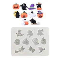 シリコンモールド 10個 ハロウィンモールド ペンダント シリコン型 お菓子