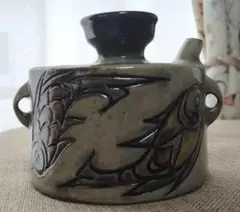 宮城須美子さん作　やちむん　壺屋焼　抱瓶