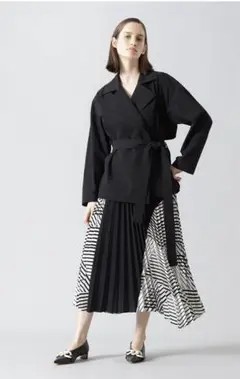 美品 アドーア ADORE オプティカルプリントスカート