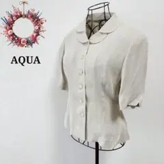 AQUA アクア◎ラウンドカラージャケット シアー 羽織り昭和レトロ 11