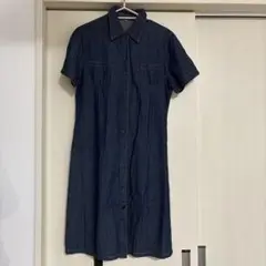 お値下げ⭐︎デニム 半袖シャツワンピース　13AR